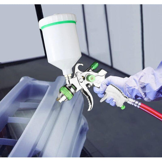 Hvlp Professional Paint Spray Gun 600Cc With 3 Nozzles 1.4Mm 1.7Mm 2.0Mm, Hvlp Gravity Feed Air Spray Gun Car Furniture.