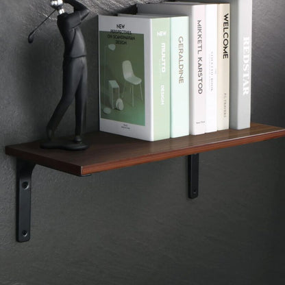 Wall Shelf Bracket, Matte Black Metal Bracket, Metal Shelf Support For Kitchen Decor, Heavy Duty Bracket, 100Mm100Mm, 4