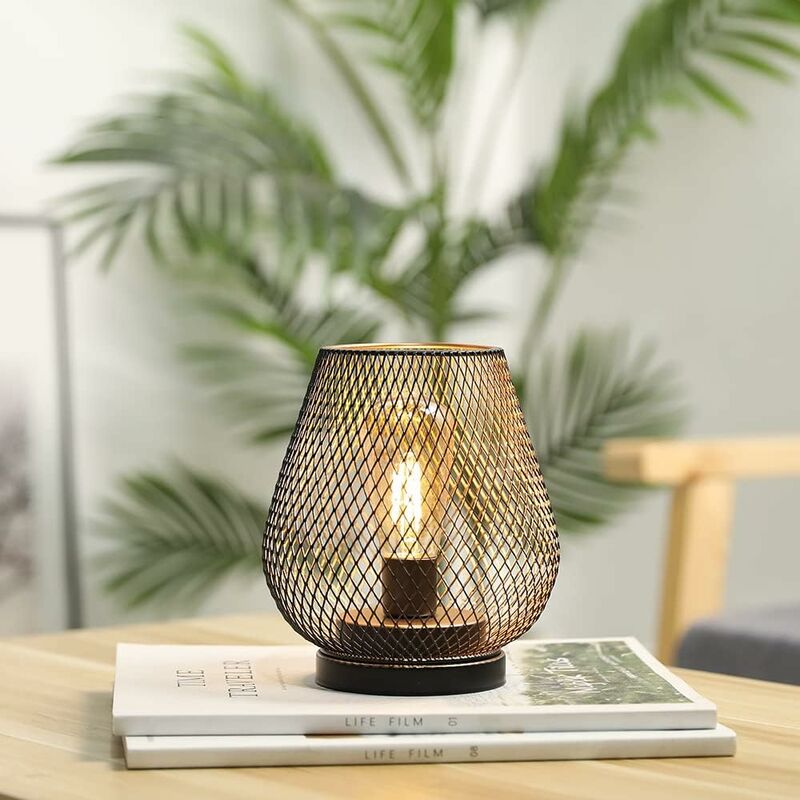 LED Lantern Metal Cage Battery Powered With LED Ideal For Weddings, Parties, Patio Events, Indoor And Outdoor Use.