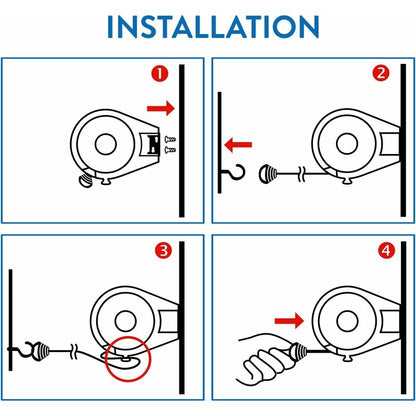 Long, 12M Retractable Clothes Line, Heavy Duty Clothes Dryer, Automatic Retractable Mechanism, Easy Wall Installation,