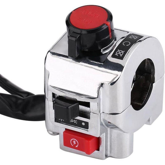 Motorcycle Handlebar Switch,7/8Inch Left And Right Control Switch Headlight Turn Signal Horn High Low Beam Kill.
