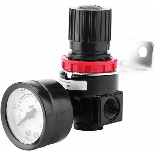 1 pcs Air Pressure Regulator Ar2000 G1/4 Pneumatic Control Compressor With Gauge.