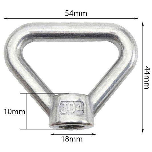Lifting Eye Nut 8 pcs M8 Ring Nut Screw Nut Silver 304 Stainless Steel Triangle Ring Nut Lifting Ring Eye Nut Fastener.