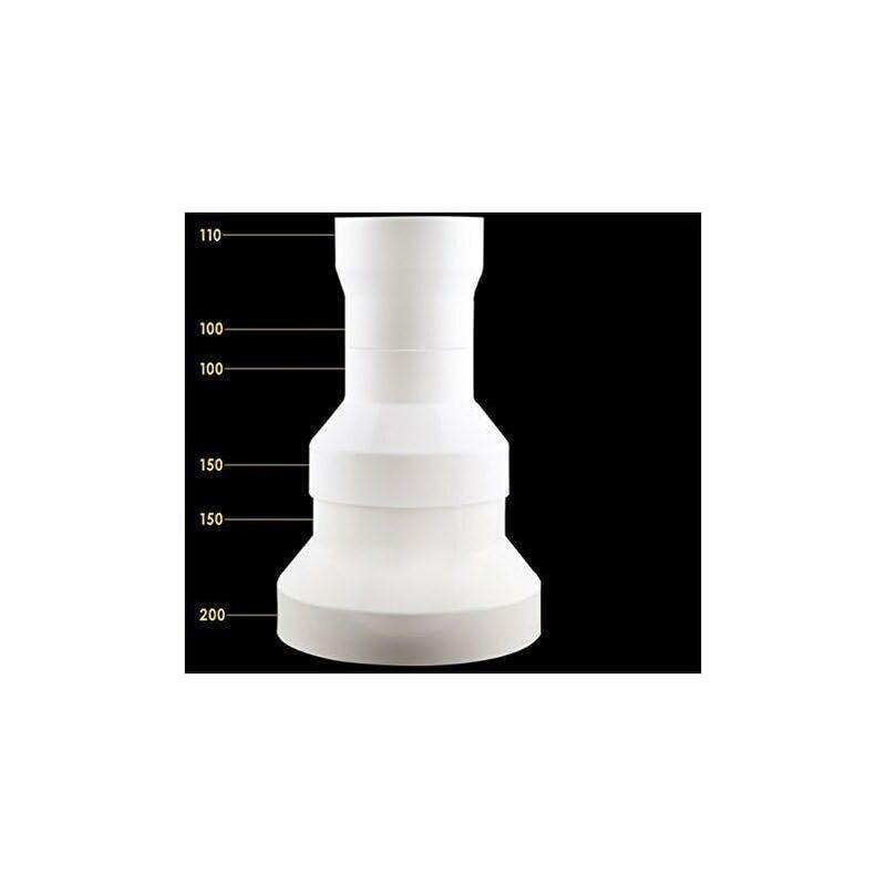 Duct Adapter, Exhaust Fan Duct Reducer Adapter For Ventilation Duct (200Mm To 150Mm).