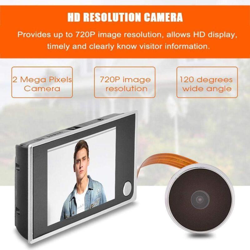 Smart Indoor/Outdoor Peephole Camera Smart Doorbell Security Camera 120 Degree Wide View Digital Door Viewer And.