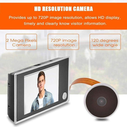 Smart Indoor/Outdoor Peephole Camera Smart Doorbell Security Camera 120 Degree Wide View Digital Door Viewer And.