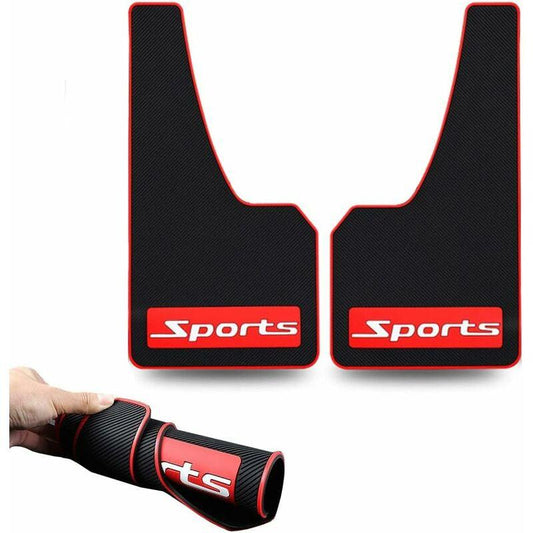 Car Mud Flaps Soft Material Universal Fit Black Rubber Splash Guards Mudguards No Collision Universal 17" X 9" X 0.2".