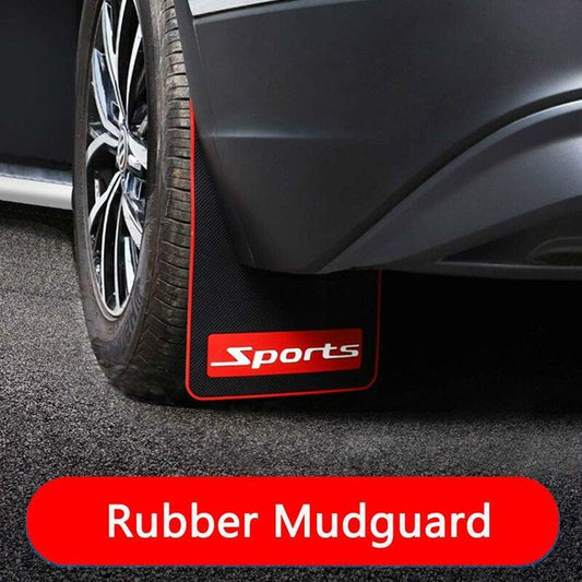 Car Mud Flaps Soft Material Universal Fit Black Rubber Splash Guards Mudguards No Collision Universal 17" X 9" X 0.2".