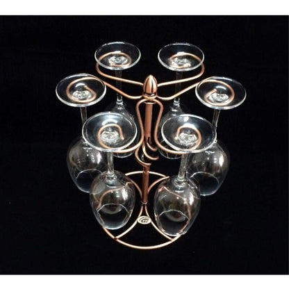 1Pc Wine Glass Rack, Stemware Holder With Wine Glass Drying Racks Holds 6 Wine Glasses(Wine Glasses Not Included).