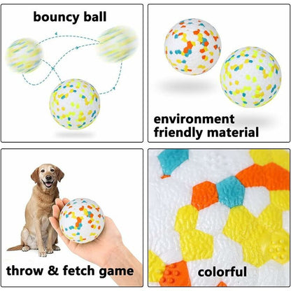 Interactive Dog Toys Training Balls Pet Balls E-Tpu Exercise Play Ball For Medium Large Dogs - 2 Balls 3 Inch Each
