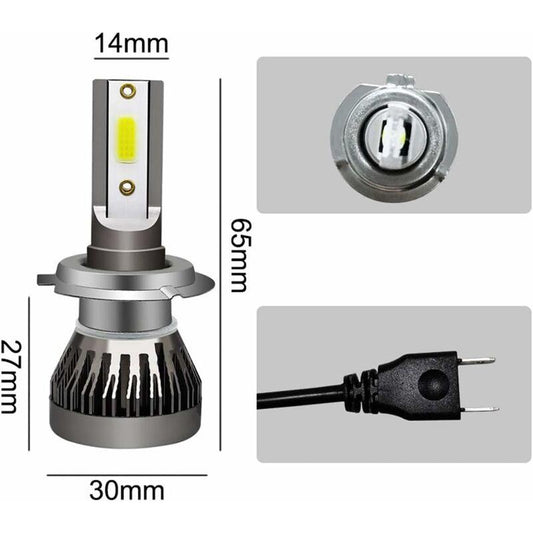 H7 Car Headlight Mini LED Lamp Bulbs Car Headlight Kit 6000K LED Lamp 2 pcs.