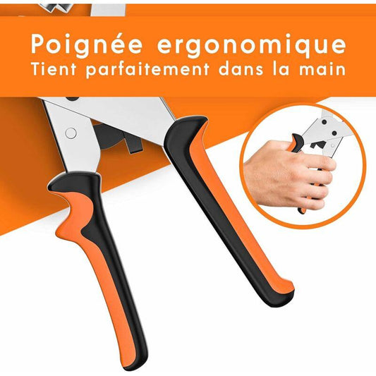 Professional Eyelet Punch Pliers - Minimal Effort - Punch Pliers With 100 Eyelets (Inner Ã 10 Mm).