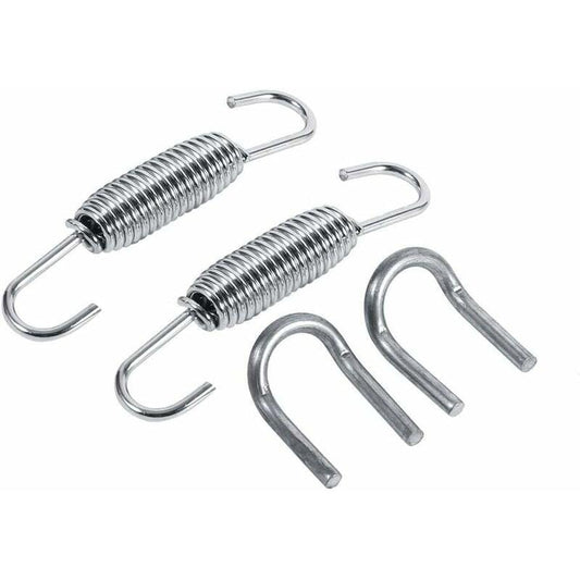 2 pcs Exhaust Pipe Spring,65Mm Length Exhaust Pipe Muffler Swivel Spring Stainless Steel ROtating Mounting Springs With.