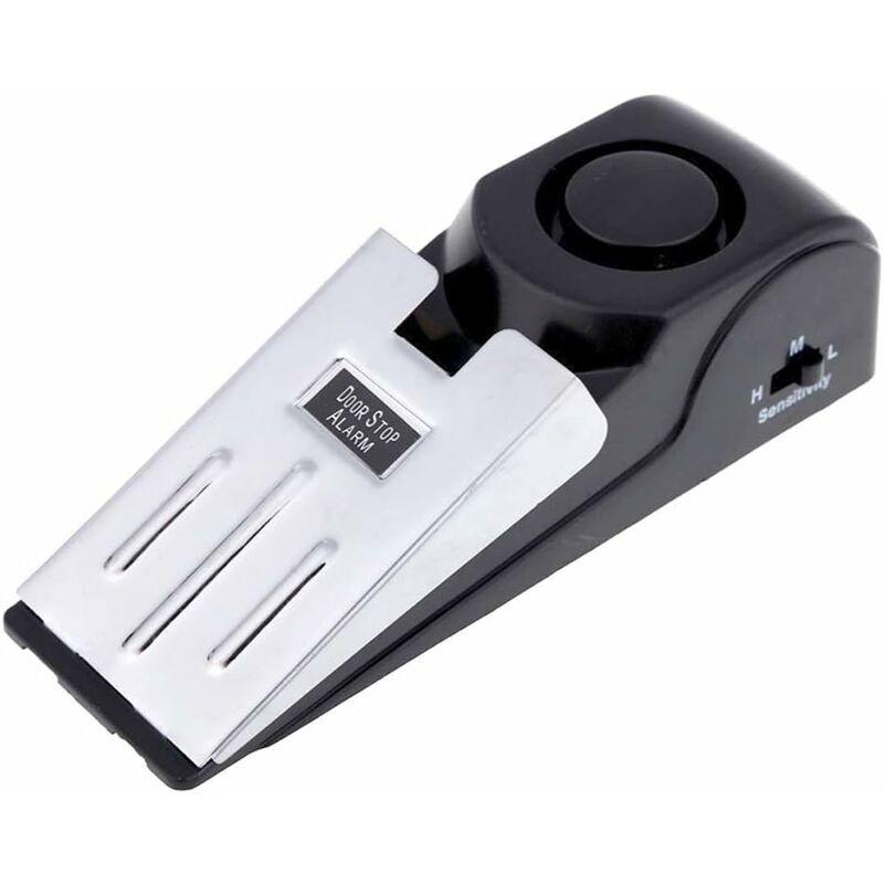 Mini Wireless Vibrator Triggered Wedge Shaped Door Stopper Alert Home Security System Door Alarm Block Jammer Black.
