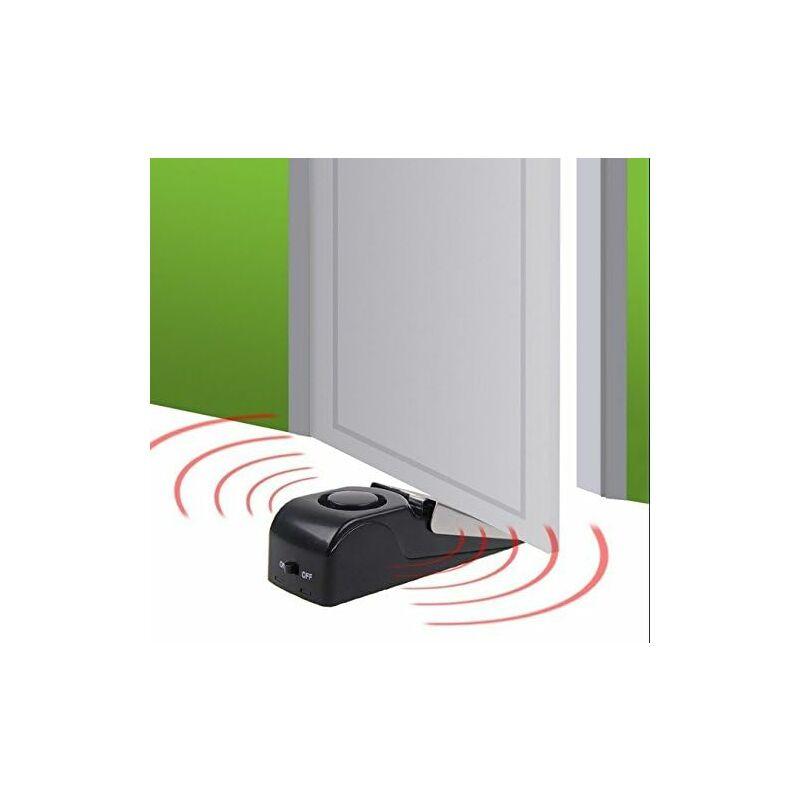 Mini Wireless Vibrator Triggered Wedge Shaped Door Stopper Alert Home Security System Door Alarm Block Jammer Black.