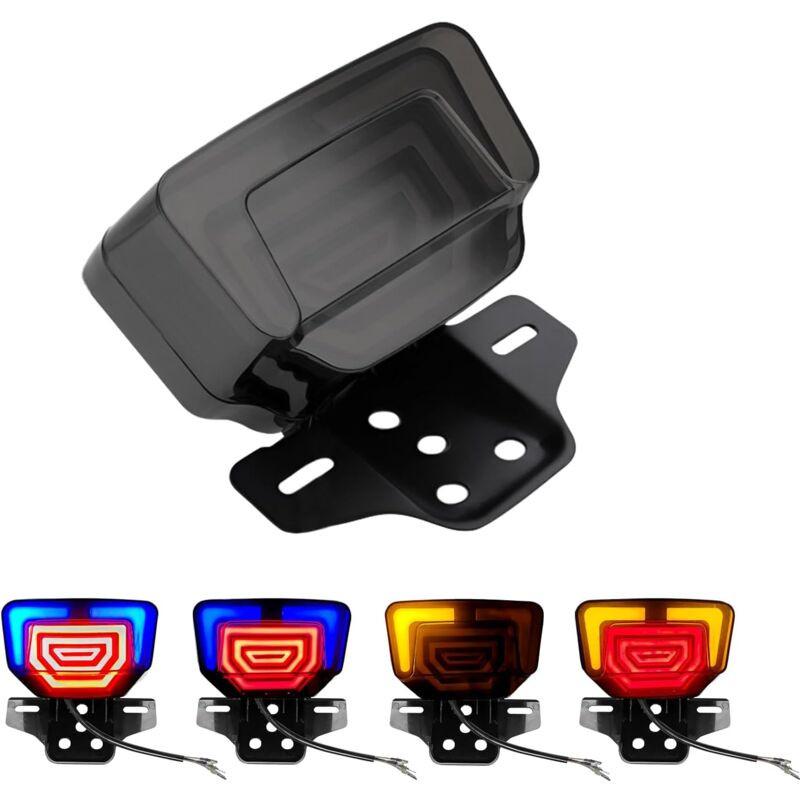 LED Motorcycle Tail Light Integrated Turn Signal,LED Brake Light,Driving Light With Waterproof License Plate Holder For.