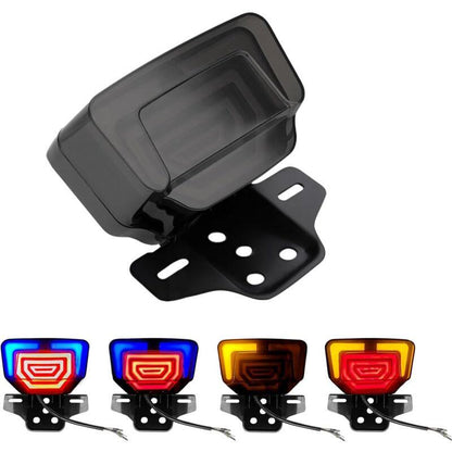 LED Motorcycle Tail Light Integrated Turn Signal,LED Brake Light,Driving Light With Waterproof License Plate Holder For.
