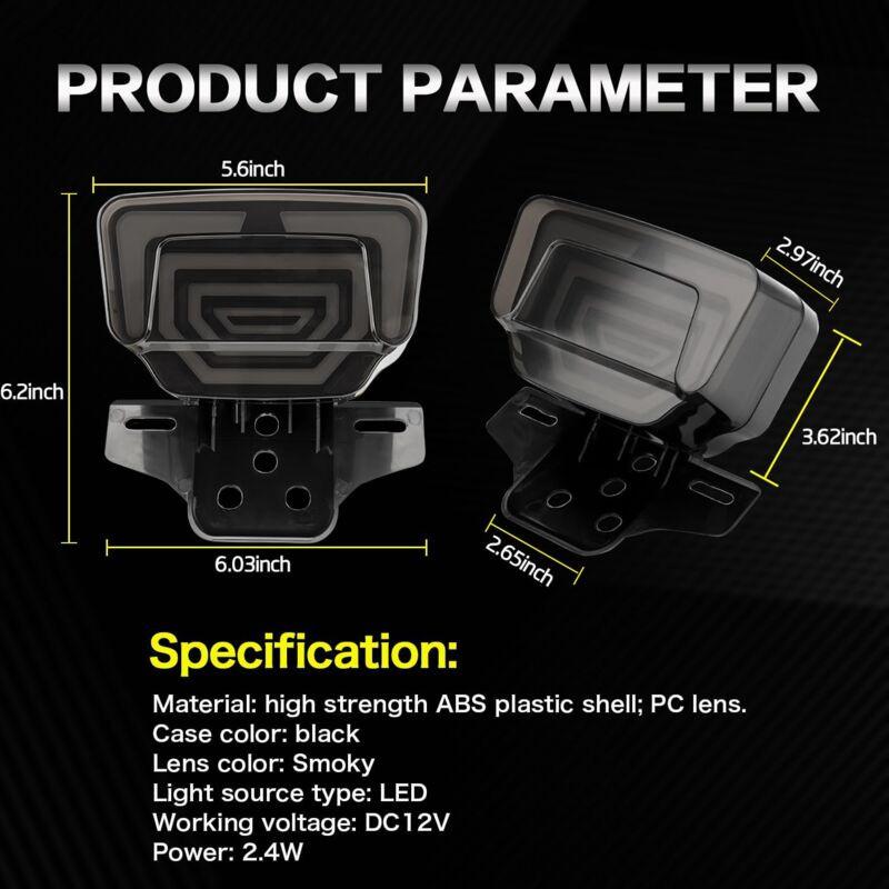 LED Motorcycle Tail Light Integrated Turn Signal,LED Brake Light,Driving Light With Waterproof License Plate Holder For.