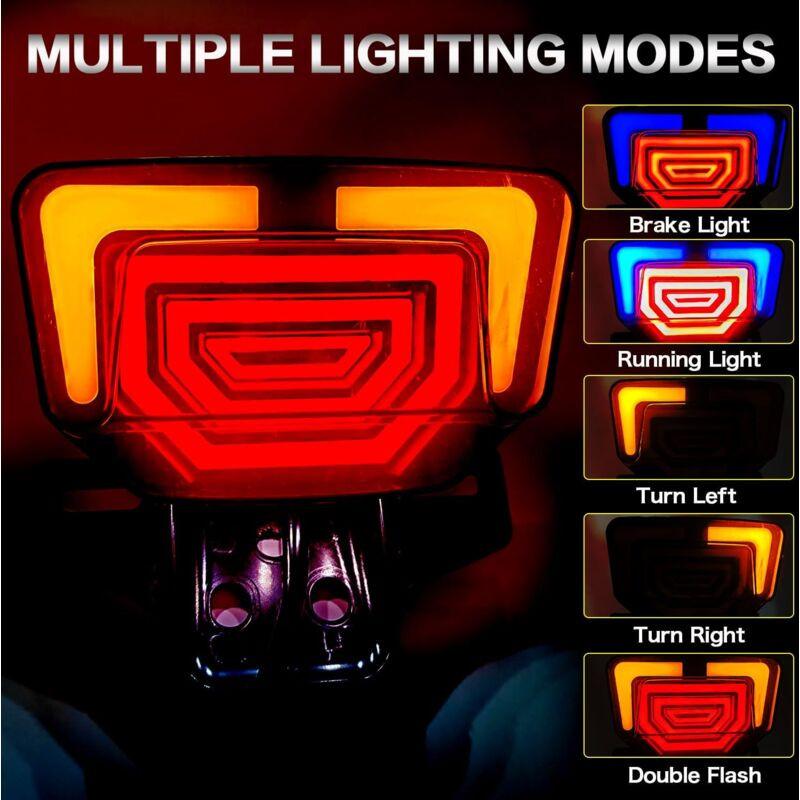 LED Motorcycle Tail Light Integrated Turn Signal,LED Brake Light,Driving Light With Waterproof License Plate Holder For.