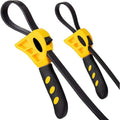 Rubber Strap Wrench Set, Upgrade 2 Pieces Adjustable Oil Filter Wrench Reinforced Belt Jar Opener For Weak Hands Pipe.