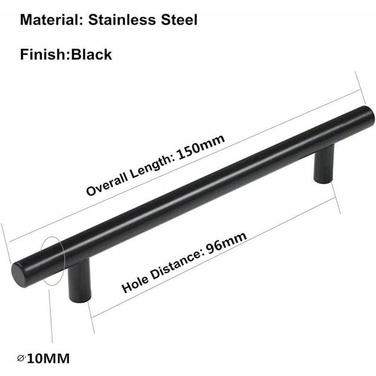 20 pcs Black Furniture Handle Black Kitchen Cabinet Handle T Handles Black Drawer Cupboard Handles