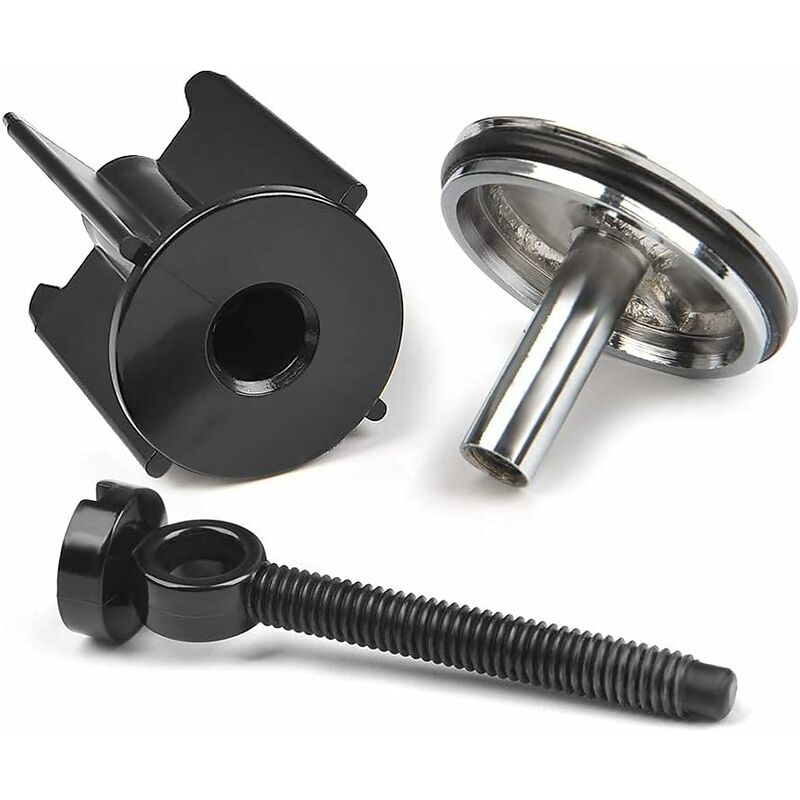 Ersandy Sink Plug ⌀ 40Mm Height Adjustable For Bathroom, Universal Aluminum Alloy Sink Plug - Black