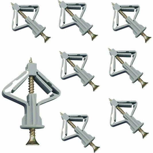 150 Pieces Plasterboard Anchors, Plasterboard Anchors With Screws, Plasterboard Wall Fixings, Hollow Wall Fixings, For.