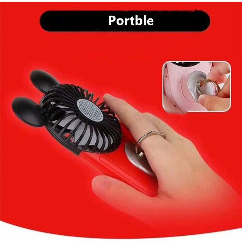 Cute Mini Personal Fan, 3 Adjustable Speeds, Portable Stand, For Indoor Outdoor Activities, 3 Pack Cute Mouse Fan (Red.