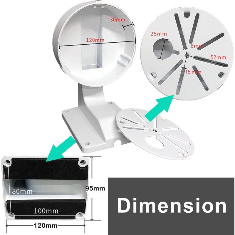 Security Camera Junction Box Bracket,Cable Management Enclosure Compatible With Metal Dome Cameras,Strong Powder.