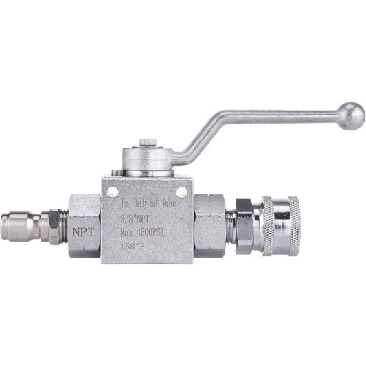 Tool DAily Pressure Washer Ball Valve Kit, 3/8" Quick Connect For Pressure Washer Hose, 4500 Psi.