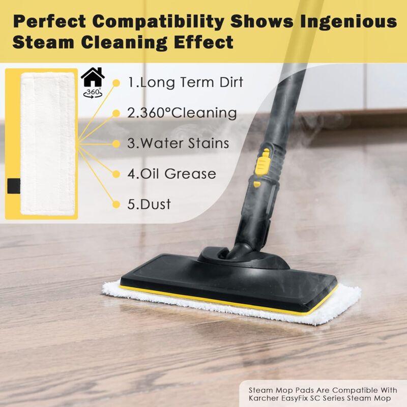 5 Pack Microfiber Floor Mop Pads Compatible With Karcher Easyfix Sc2 Sc3 Sc4 Steam Cleaners, Steam Mop Replacement.