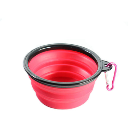 2 Dog Bowl Foldable Travel Dog Water Bowl Portable Cat Pet Silicone Food Bowl Small