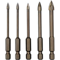 5 pcs Triangle Drill Bit Set, Carbide Tile Drill Bits, Efficient Universal Drilling Tool For Glass, Tile, Concrete,.