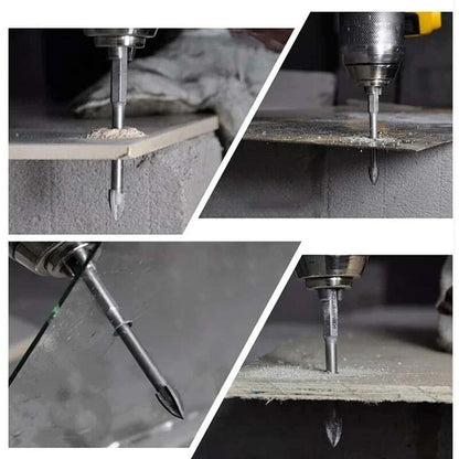 5 pcs Triangle Drill Bit Set, Carbide Tile Drill Bits, Efficient Universal Drilling Tool For Glass, Tile, Concrete,.