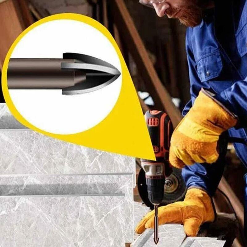 5 pcs Triangle Drill Bit Set, Carbide Tile Drill Bits, Efficient Universal Drilling Tool For Glass, Tile, Concrete,.