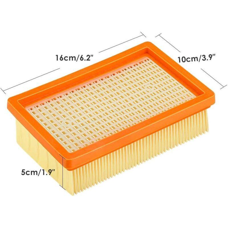 Flat Pleated Filter For Karcher Mv4 Mv5 Mv6 Wd4 Wd5 Wd6, Wd4P Wd5P Wd6P Wet And Dry Vacuum Cleaners, 3 Pack.