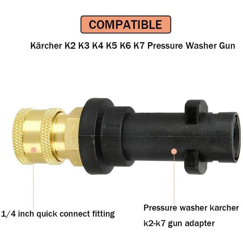 Pressure Washer Gun Adapter With 1/4'' Female Quick Connect Fitting Compatible With K Series Pressure Washers K2, K3,.