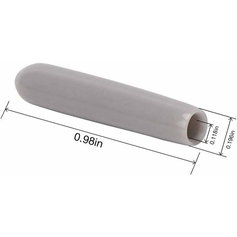 120 Pieces Dishwasher Caps, Inner Diameter 3Mm Pvc Protective Cover, Dish Basket, 325Mm (Grey).