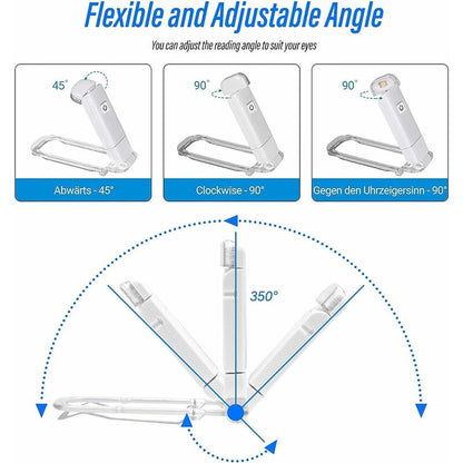Reading Light, Clip-On Reading Lamp Usb Rechargeable, Flexible And Portable Clip-On Eye-Caring Light Compact And