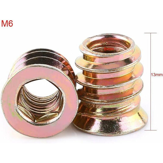 Pack Of 20 pcs M6/M8/M10 Zinc Alloy Threaded Hex Nut, Zinc Alloy Insert Nuts Assortment (M613Mm).