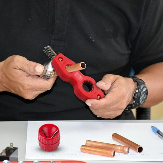 Universal Pipe Deburrer Deburring Rust Brush Deburring Tool Interior And Exterior Multi-Layer Deburrer For Plumbing.