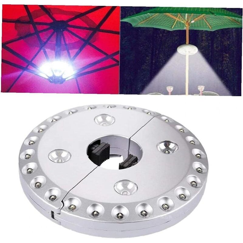 Camping Lights, LED Cordless Patio Umbrella Lights 3 Levels Dimmer Cordless Slide Light With 28 Super Bright LEDs For.