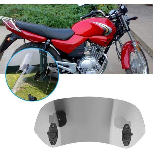Motorcycle Windshield Adjustable Clip On Windscreen Wind Deflector Windshield Accessories For Motorcycle Tawny.
