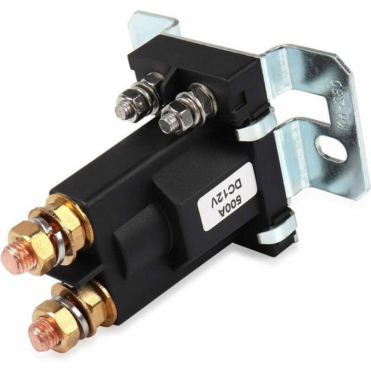 Relay 500 Amp Dc 12V 4 Pin High Current Starter Spst Car Auto Start Contactor Double Batteries Isolator On/Off Switch.
