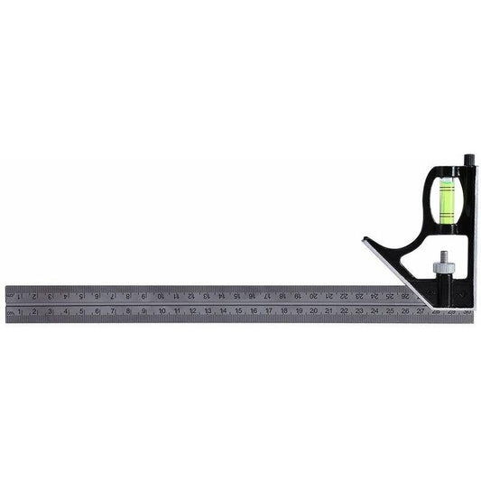 Combination Square 300Mm 12" Heavy Duty Professional Inch/Metric Level & Tool Stainless Steel Metal Carpenter Tool 12".