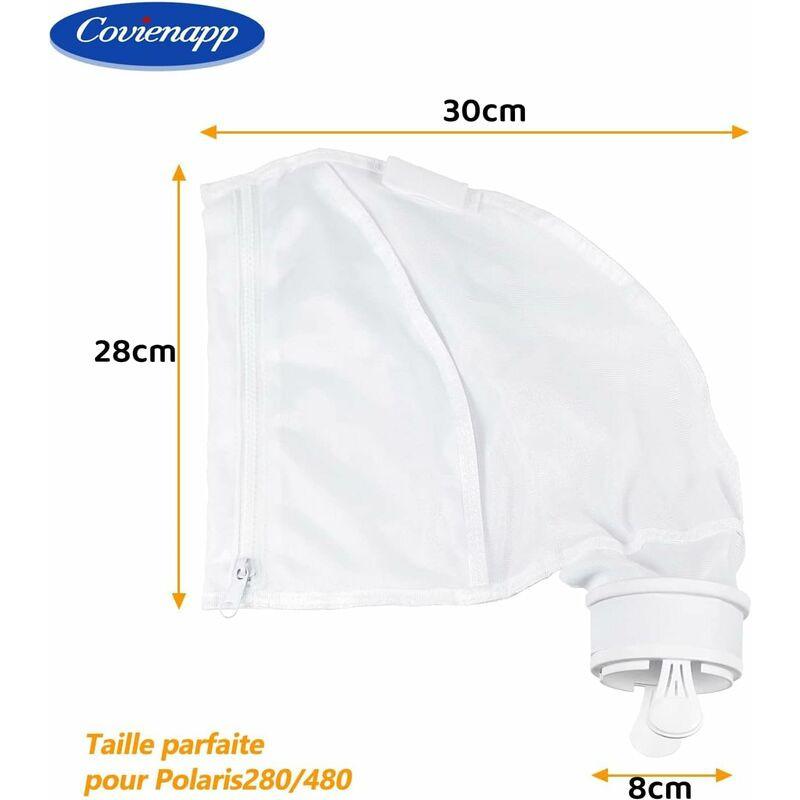 2 Pack Pool Cleaner Filter Bags Fits Polaris360 And 380 Pool Cleaner Zippered And Adjustable Design In White.