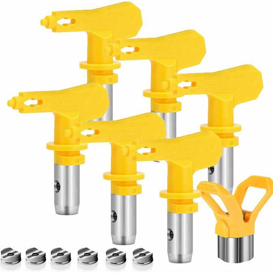 6 pcs Airless Nozzle,Airless Spray Gun Nozzle For High Pressure Paint Gun(Type 413,415,417,419,423,425).
