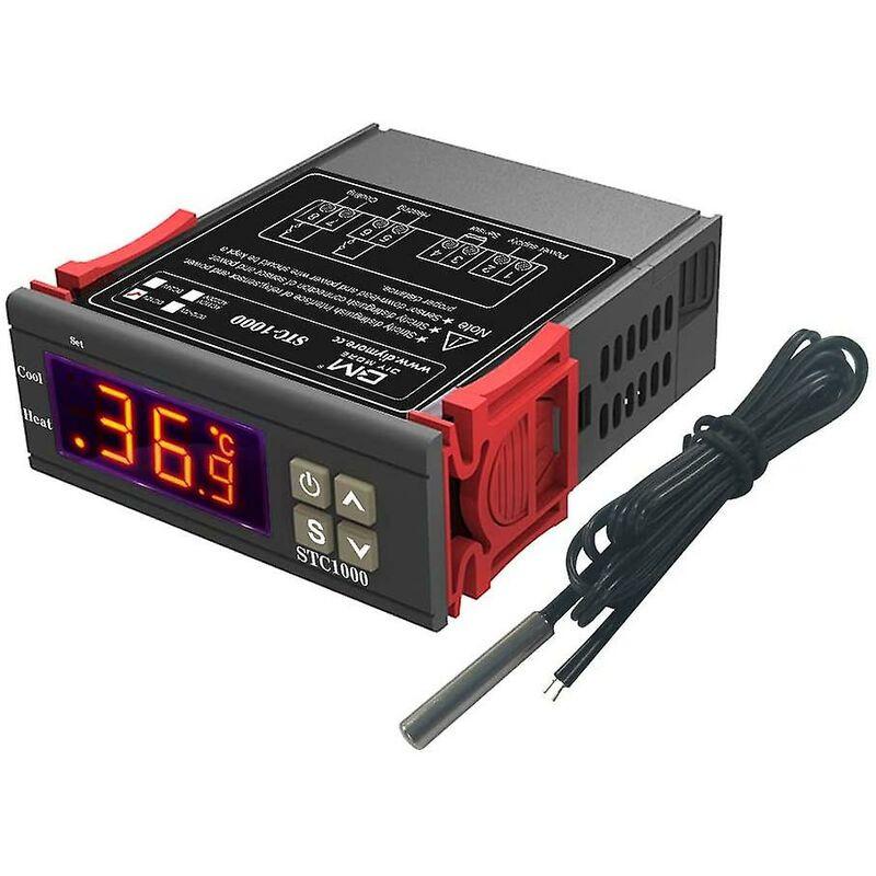 Stc-1000 Temperature Controller, 12V 10A Multi-Purpose Digital Thermostat With Ntc Probe For Fermentation Hatch,.