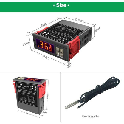 Stc-1000 Temperature Controller, 12V 10A Multi-Purpose Digital Thermostat With Ntc Probe For Fermentation Hatch,.
