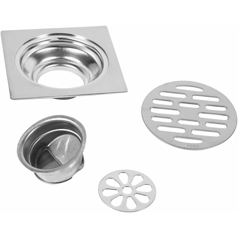Floor Drain Stainless Steel Thick Anti-Odor Square Shower Drain For Bathroom 100Mm (Style : 2)